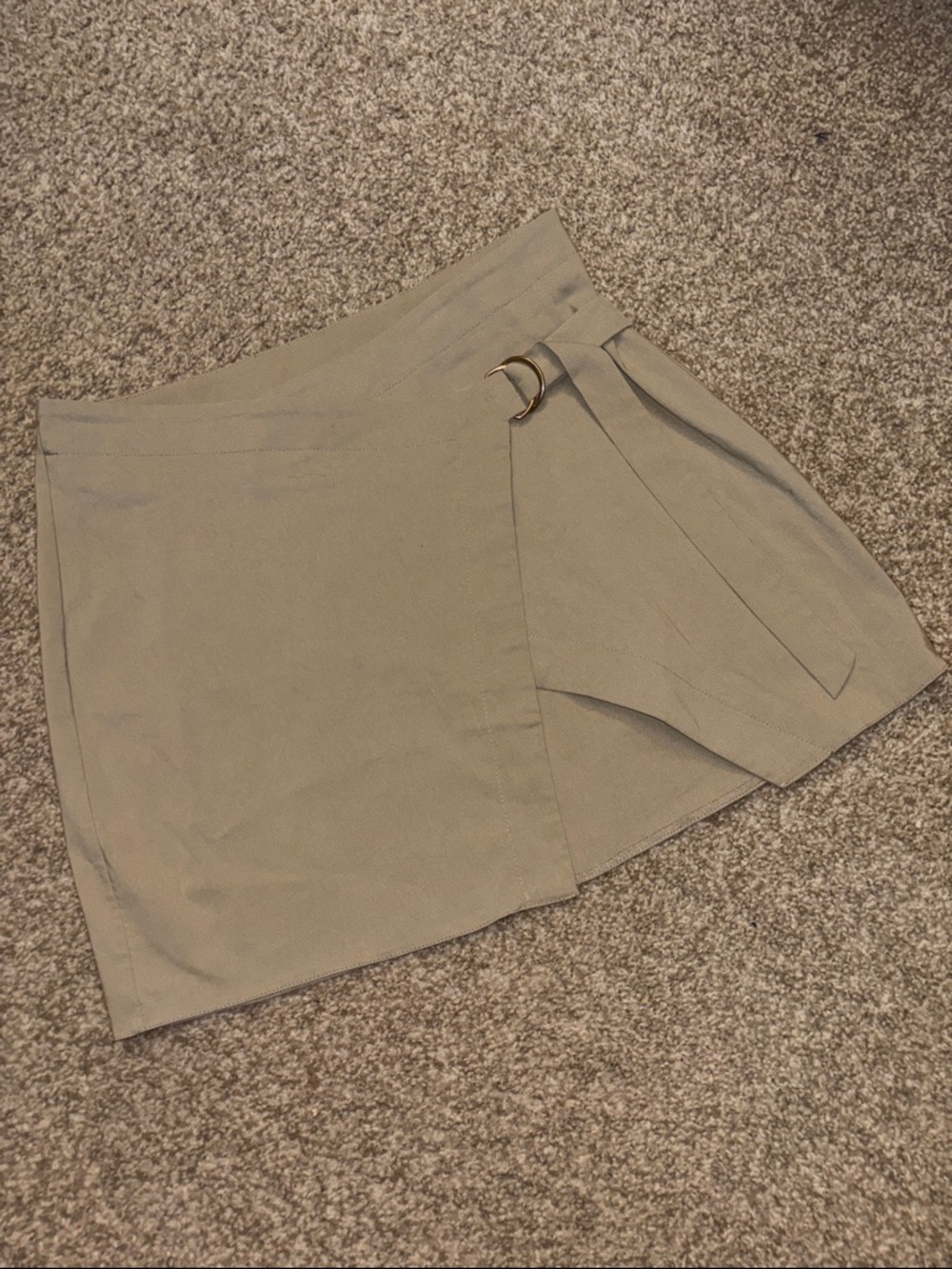 ASOS Olive Green Mini Skort with D-Ring Detail